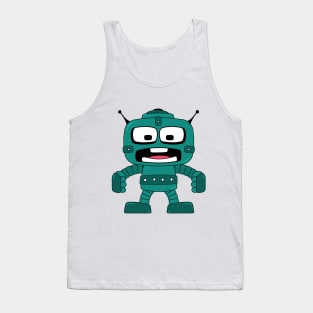 Cartoon angry robot Tank Top